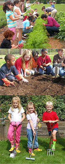 Children Gardening